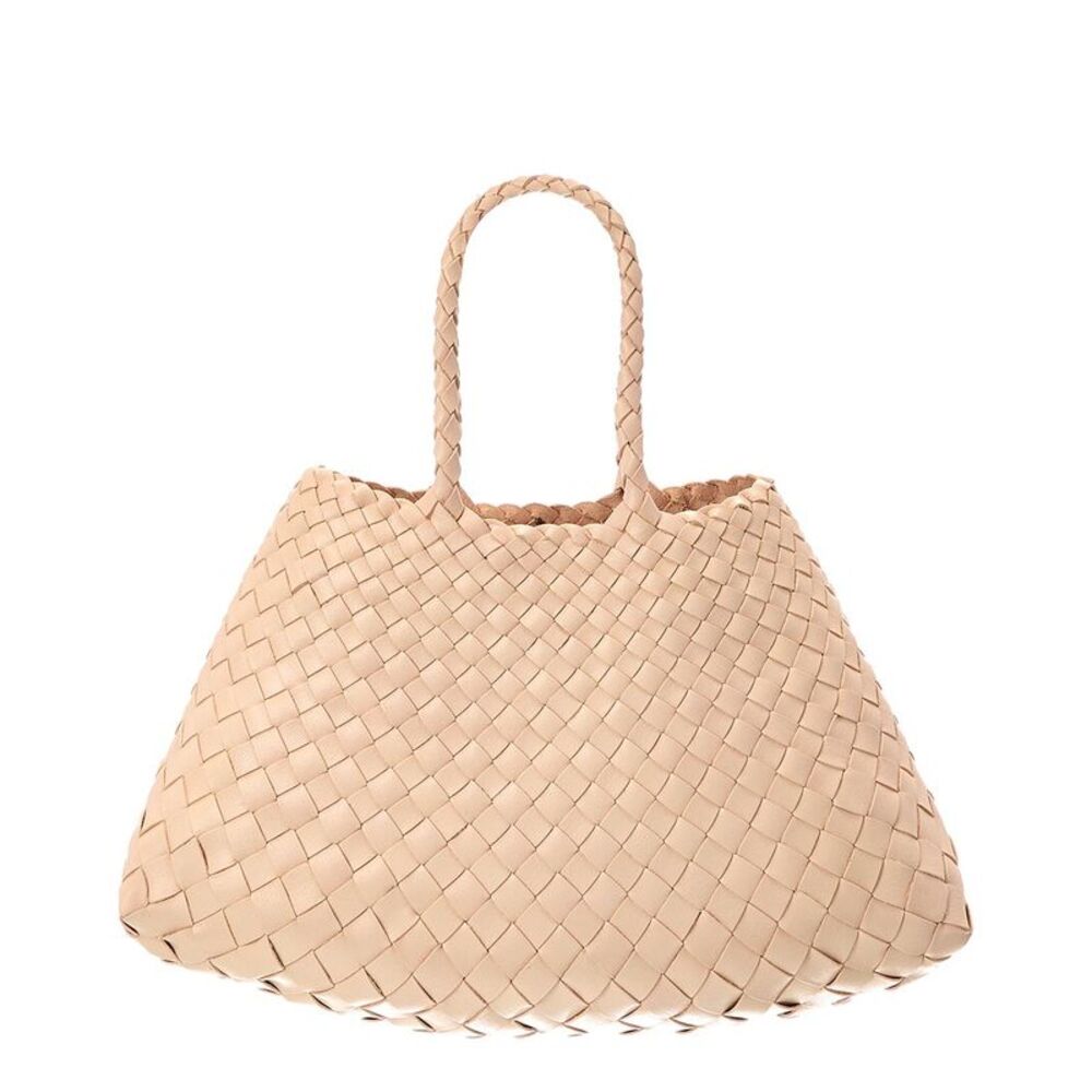 Dragon Diffusion Santa Croce Small Leather Tote, Beige - Picture 2 of 5